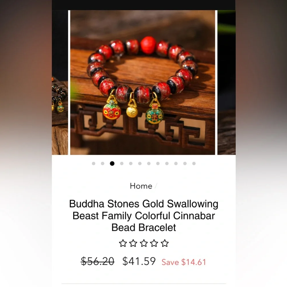 Gold Swallowing Beast Family Bracelet